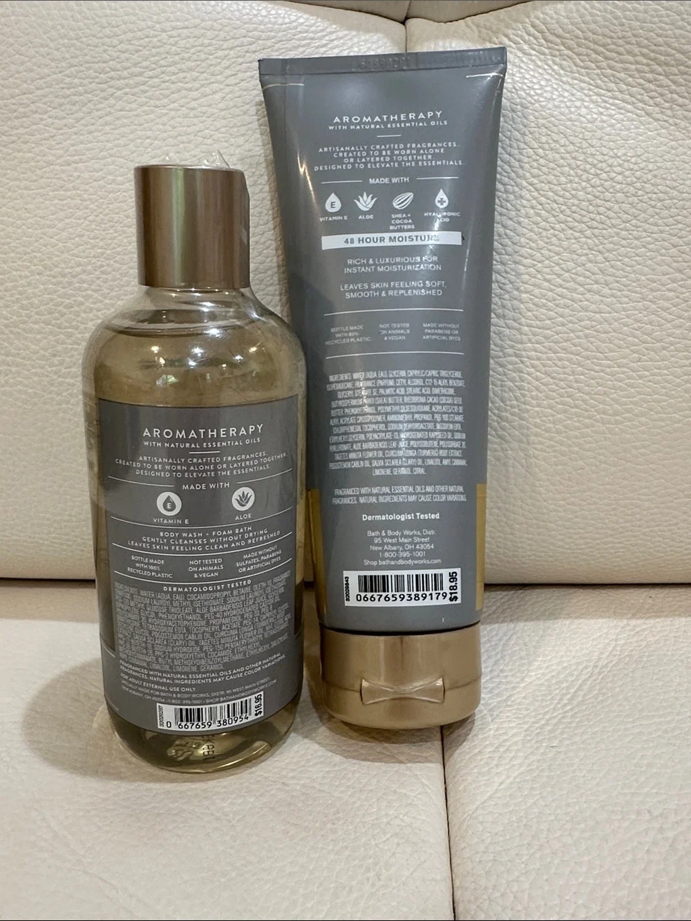 Bath and Body Works Black Tea Body Wash and Cream Set